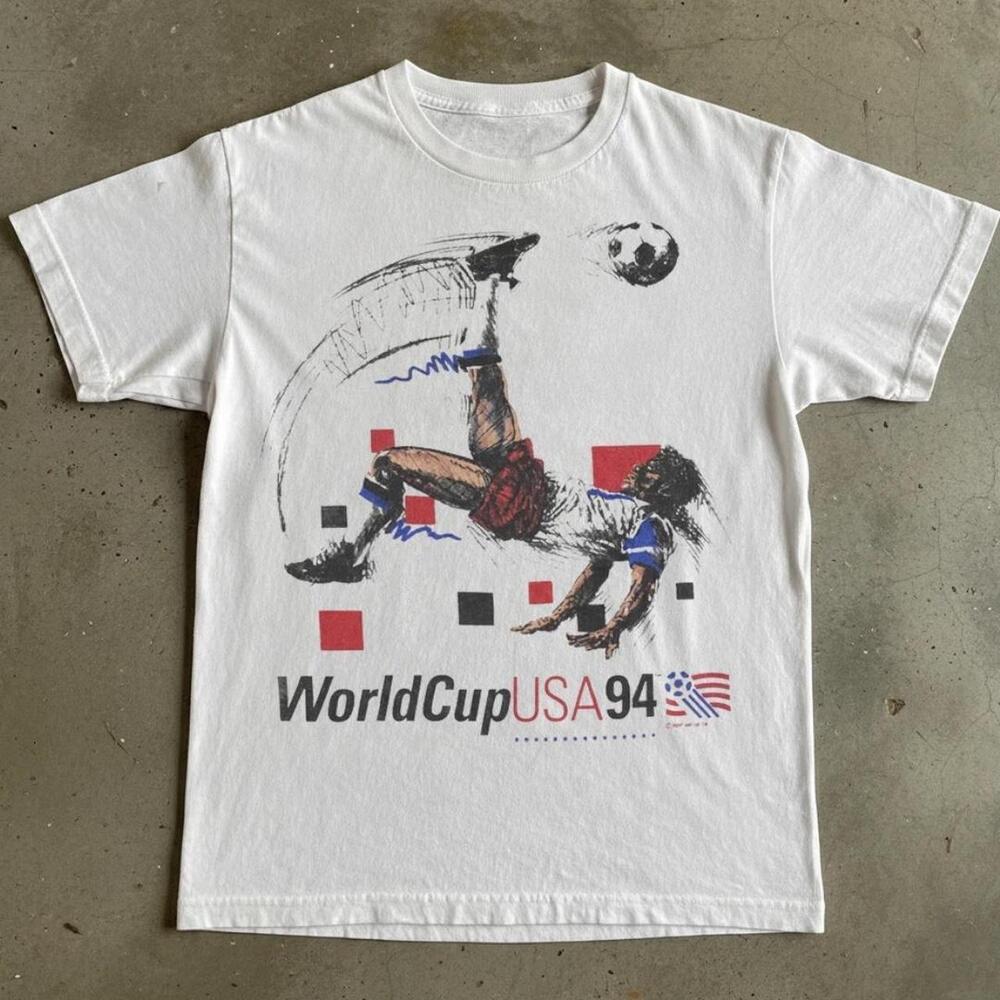 Gildan Men White T-Shirt, White World Cup Usa 94 White T-Shirt